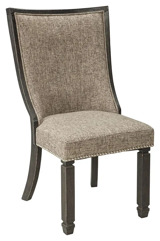 Tyler Creek – Dining UPH Side Chair (Set of 2) – Framed Back – Black / Grayish Brown