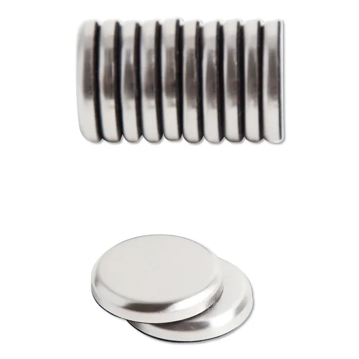 U Brands High Energy Magnets, Circle, Silver, 1.25″ Diameter, 12/Pack