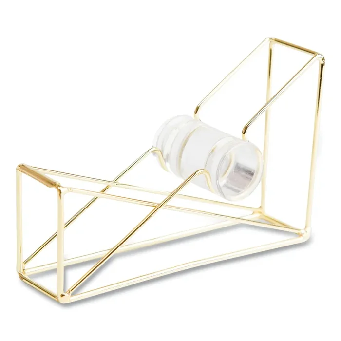 U Brands Vena Tape Dispenser, 1″ Core, Metal, Gold