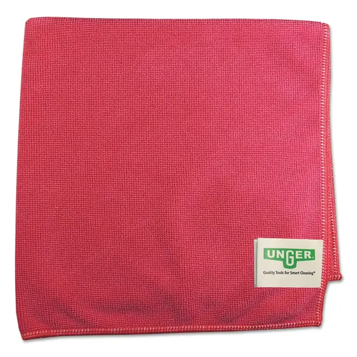 Unger® SmartColor MicroWipes 4000, Heavy-Duty, 16 x 15, Red, 10/Pack