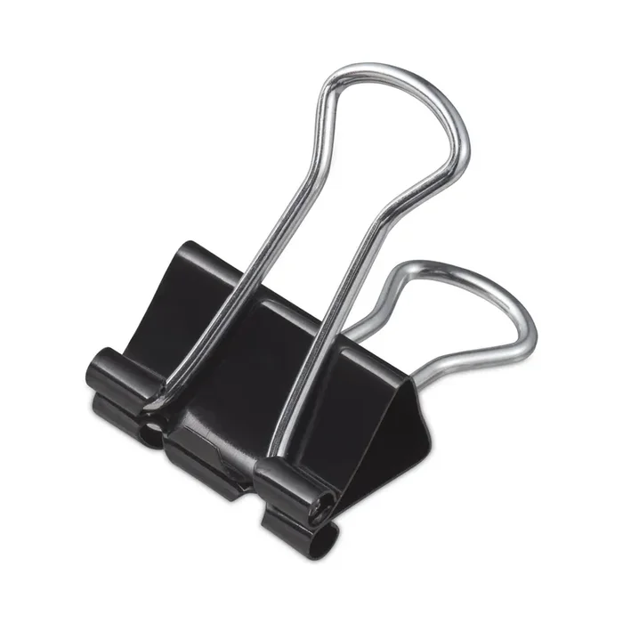 Universal® Binder Clip Zip-Seal Bag Value Pack, Small, Black/Silver, 144/Pack