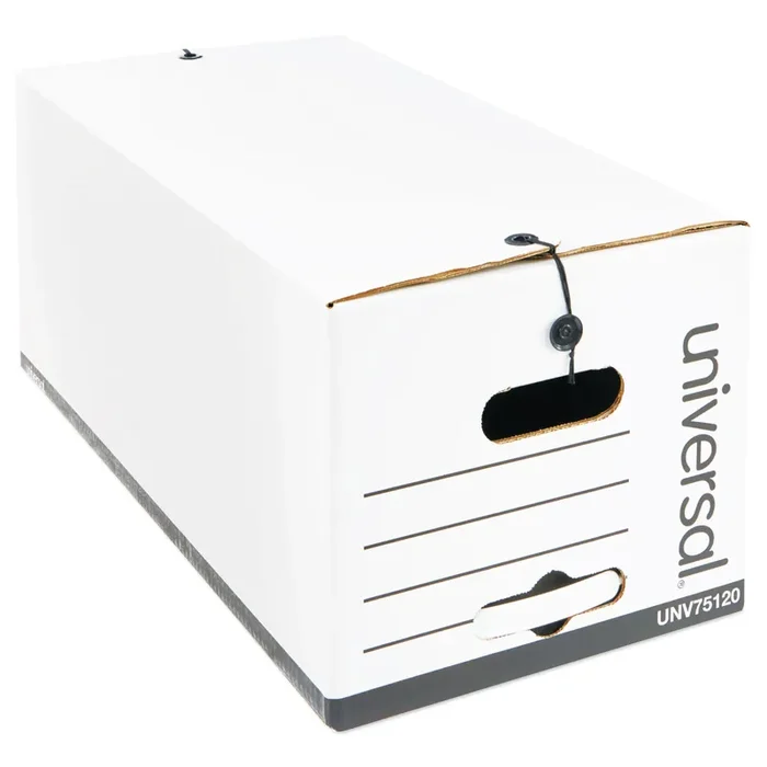 Universal® Economical Easy Assembly Storage Files, Letter Files, White, 12/carton
