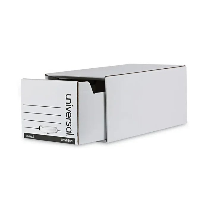 Universal® Economy Storage Drawer Files, Letter Files, White, 6/carton