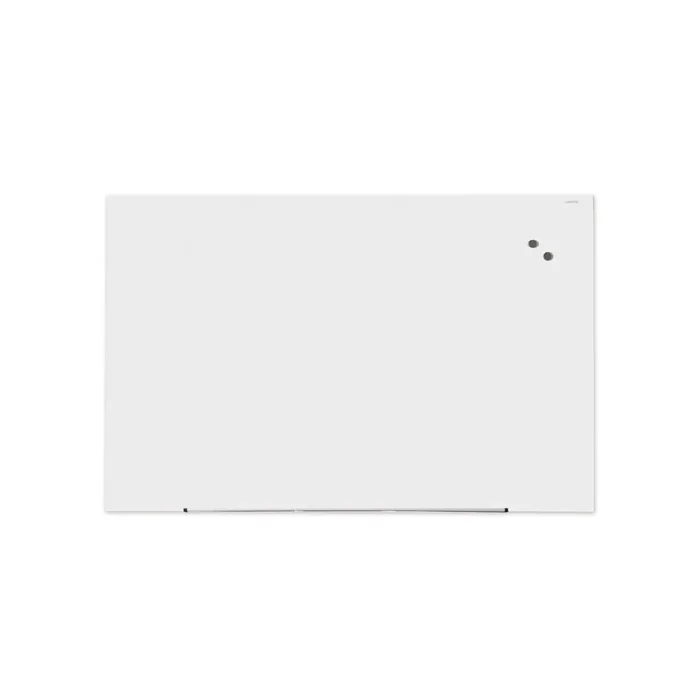 Universal® Frameless Magnetic Glass Marker Board, 72″ x 48″, White Surface