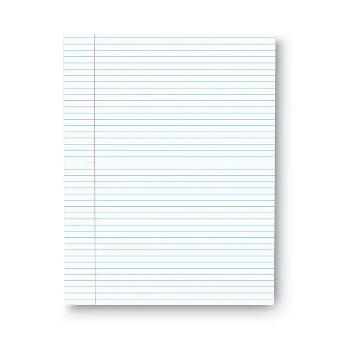 Universal® Glue Top Pads, Narrow Rule, 50 White 8.5 X 11 Sheets, Dozen