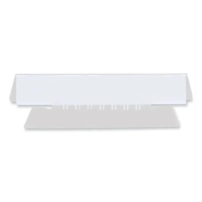 Universal® Hanging File Folder Plastic Index Tabs, 1/3-Cut, Clear, 3.7″ Wide, 50/Pack