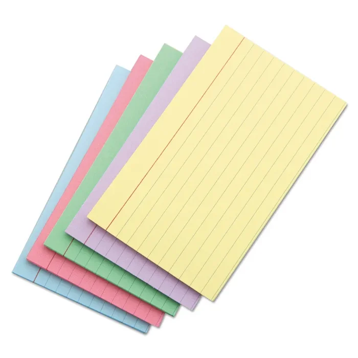 Universal® Index Cards, Ruled, 5 X 8, Assorted, 100/pack
