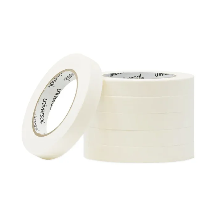 Universal® Removable General-Purpose Masking Tape, 3″ Core, 18 Mm X 54.8 M, Beige, 6/pack