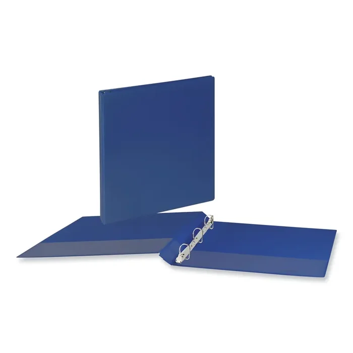 Universal® Slant D-Ring View Binder, 3 Rings, 1″ Capacity, 11 x 8.5, Navy Blue