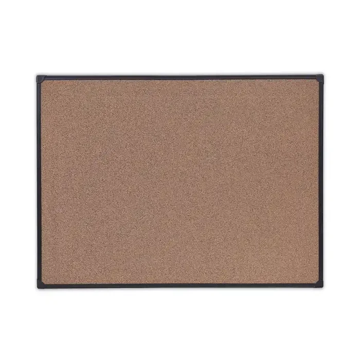 Universal® Tech Cork Board, 48″ x 36″, Brown Surface, Black Aluminum Frame