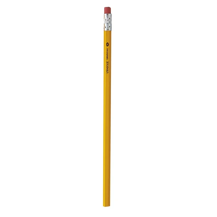 Universal™ 2 Woodcase Pencil Value Pack, HB ( 2), Black Lead, Yellow Barrel, 144/Box