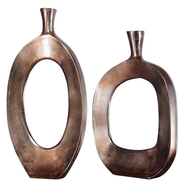 Uttermost – Kyler Textured Bronze Vases Set/2 – 18965