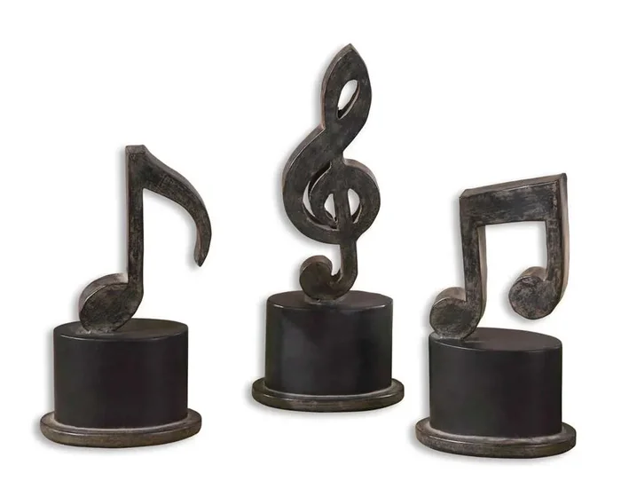 Uttermost – Music Notes Metal Figurines, Set/3 – 19280