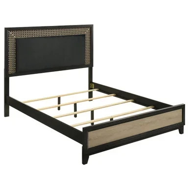 Valencia Wood Eastern King Panel Bed Black / CS-223041KE