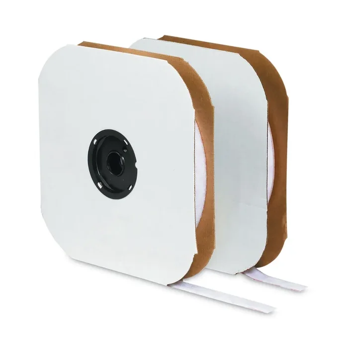 VELCRO® Brand Sticky-Back Fasteners, Hook Side, 1.5″ x 75 ft, White