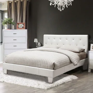 VELEN Queen Bed, White / CM7949WH-Q-BED-VN