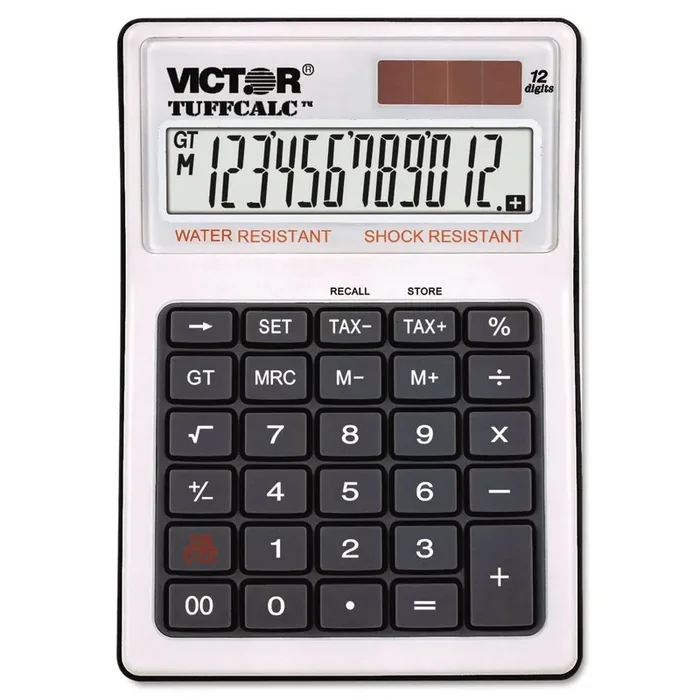 Victor® Tuffcalc Desktop Calculator, 12-Digit Lcd