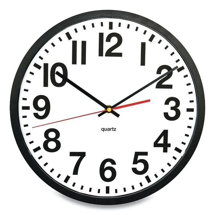 Victory Light Tempus Wall Clock, 11.8″ Overall Diameter, Black Case, 1 Aa (sold Separately)