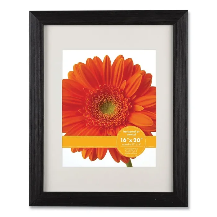 Victory Light Woodtone Poster Frame With Mat, 11 X 14 Insert, Cappuccino