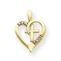 VS Diamond Cross Pendant 14k Gold XP1769VS