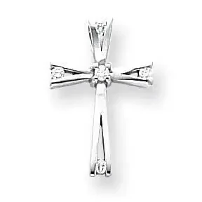 Vs Diamond Cross Pendant 14k White Gold XP88WVS