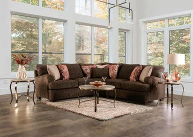 WANSTEAD Sectional, Dark Brown/Rust / SM5417-SECT