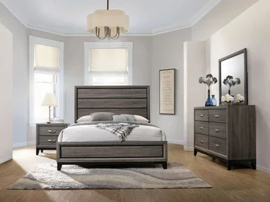 Watson 4-piece Queen Bedroom Set Grey Oak / CS-212421Q-S4