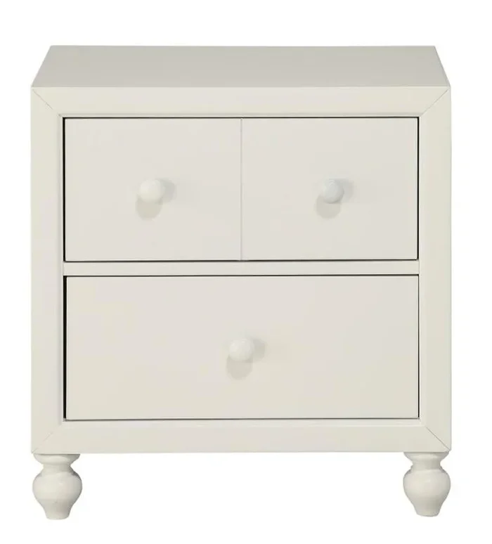 Wellsummer 2 Drawer Nightstand in White 1803W-4