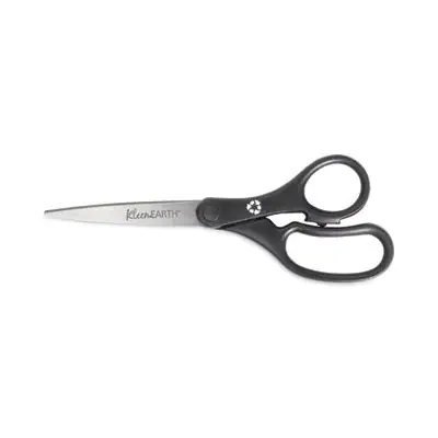 Westcott® KleenEarth Basic Plastic Handle Scissors, 8″ Long, 3.25″ Cut Length, Straight Black Handle