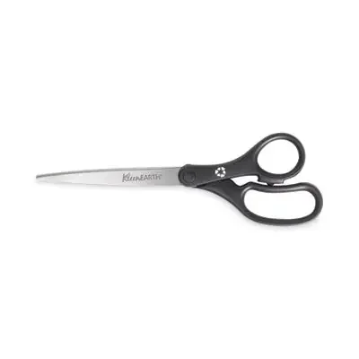 Westcott® KleenEarth Basic Plastic Handle Scissors, 9″ Long, 4.25″ Cut Length, Straight Black Handle