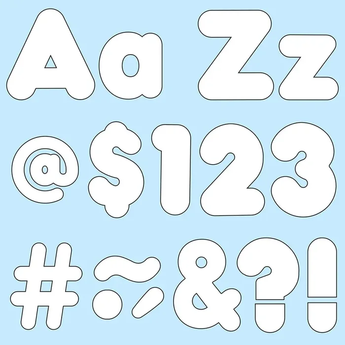 White 4-Inch Casual Uppercase/Lowercase Combo Pack Ready Letters®