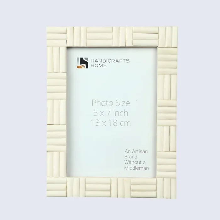 White Bone Brick Pattern Frame 4×6 & 5×7 – Vintage Boho Décor – Wholesale picture frames