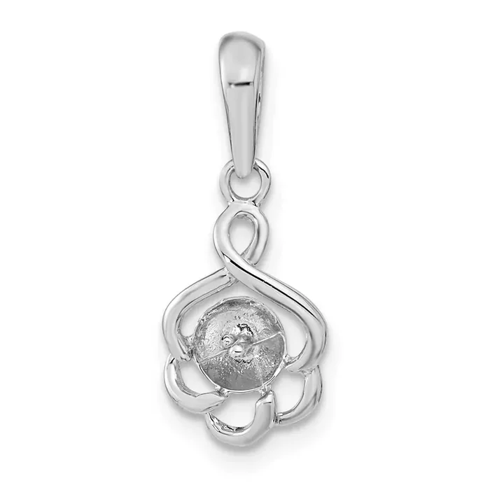 white Cultured Pearl pendant mounting 14k Gold XP1723