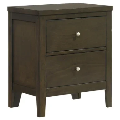 Wilkes 2-drawer Nightstand Bedside Table Dark Cocoa / CS-224422