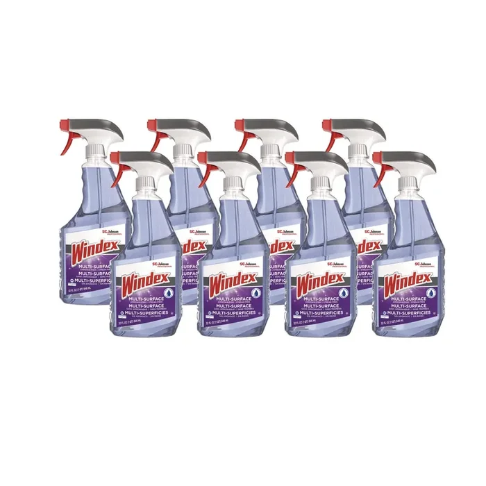 Windex® Non-Ammoniated Glass/multi Surface Cleaner, Fresh Scent, 32 Oz Bottle, 8/carton