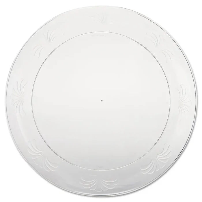 WNA Designerware Plastic Plates, 9″ dia, Clear, 10/Pack, 18 Packs/Carton