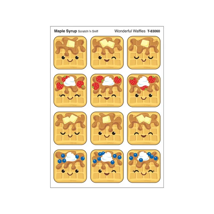 Wonderful Waffles, Maple Syrup scent Scratch ‘n Sniff Stinky Stickers®