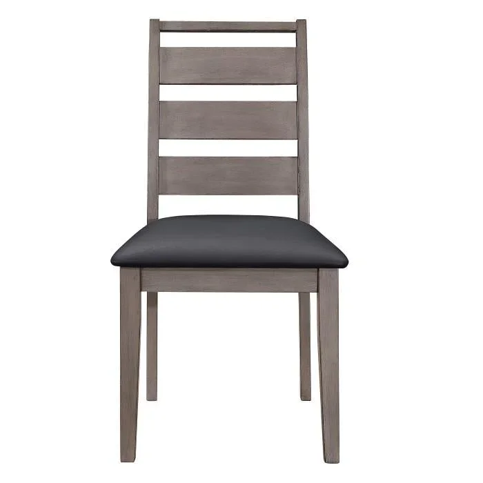 Woodrow Side Chair, Black PU