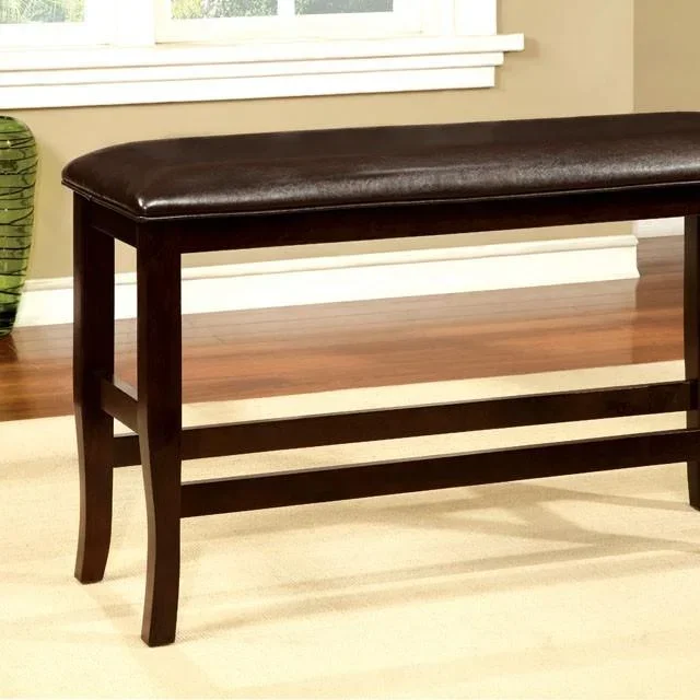 WOODSIDE II Dark Cherry/Espresso Counter Ht. Bench