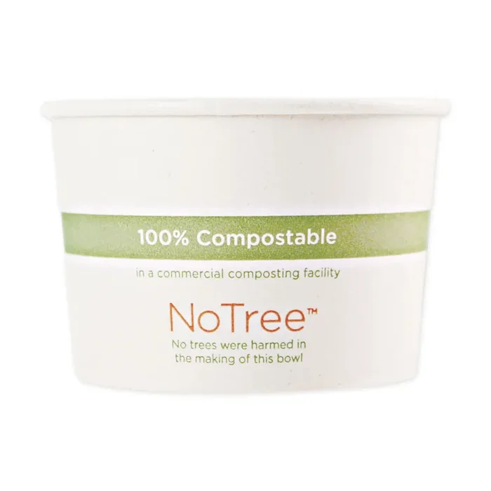 World Centric® No Tree Paper Bowls, 16 oz, 4.4″ Diameter x 3″ h, Natural, Sugarcane, 500/Carton