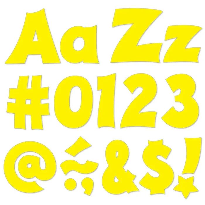 Yellow 4-Inch Friendly Uppercase/Lowercase Combo Pack (English/Spanish) Ready Letters®