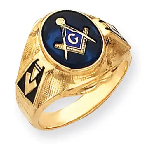 yellow masonic ring mounting 14k Gold Y4075