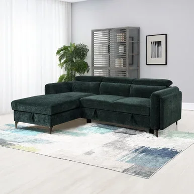 Zadok Sectional Sofa W/Sleeper & Storage / LV03180