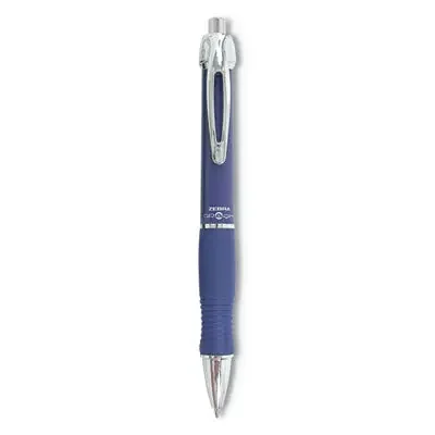 Zebra® Sarasa Dry X10 Gel Pen, Retractable, Medium 0.7 mm, Blue Ink, Blue/Silver Barrel, 12/Pack