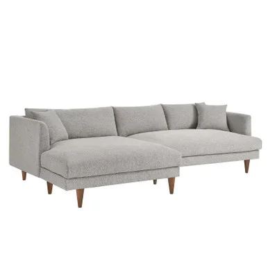 Zoya Left-Facing Down Filled Overstuffed Sectional Sofa / EEI-6611